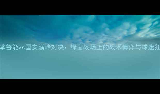 图片 赛季鲁能vs国安巅峰对决：绿茵战场上的战术博弈与球迷狂欢