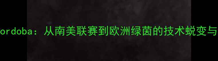 图片 足坛新星Cordoba：从南美联赛到欧洲绿茵的技术蜕变与职业启示1