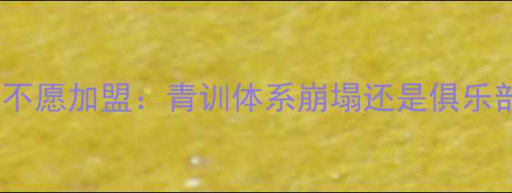 图片 足球经理球员不愿加盟：青训体系崩塌还是俱乐部管理失策？1