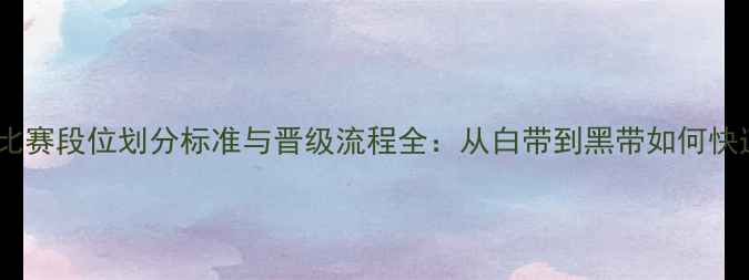 图片 跆拳道比赛段位划分标准与晋级流程全：从白带到黑带如何快速提升1