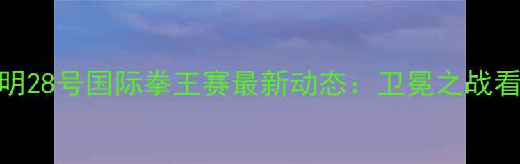 图片 邹市明28号国际拳王赛最新动态：卫冕之战看点全