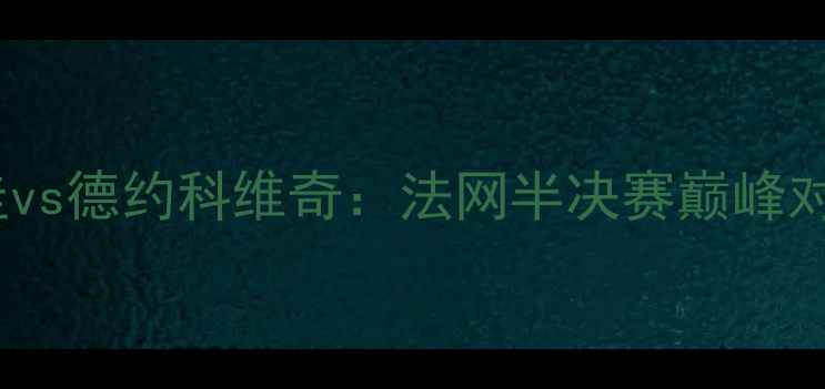图片 锦织圭vs德约科维奇：法网半决赛巅峰对决全2