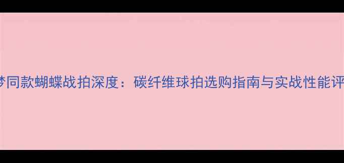 图片 陈梦同款蝴蝶战拍深度：碳纤维球拍选购指南与实战性能评测2