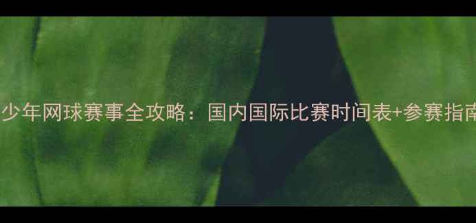 图片 青少年网球赛事全攻略：国内国际比赛时间表+参赛指南1