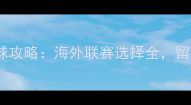 图片 🌍球员出国踢球攻略：海外联赛选择全，留洋指南必看！2