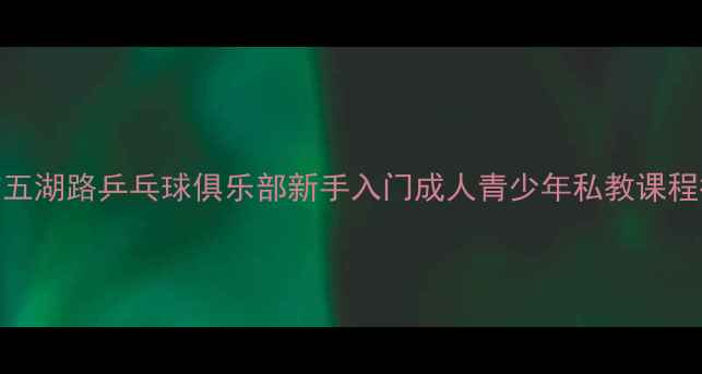 图片 🌟桂林市五湖路乒乓球俱乐部新手入门成人青少年私教课程报名中💥