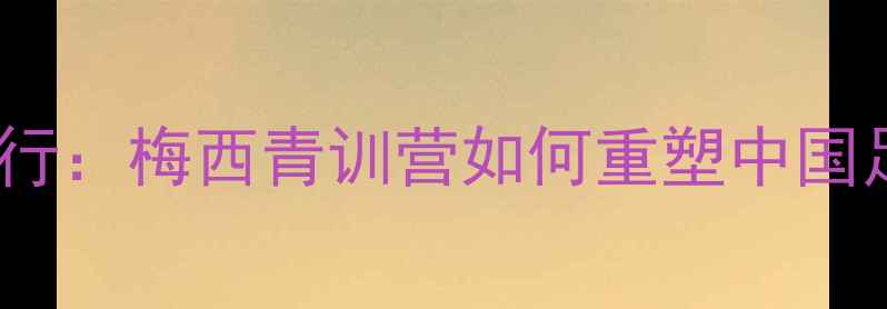 图片 🌟梅西中国行：梅西青训营如何重塑中国足球未来🌟2