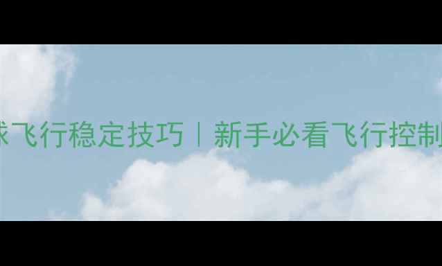 图片 🌟羽毛球飞行稳定技巧｜新手必看飞行控制攻略🌟2