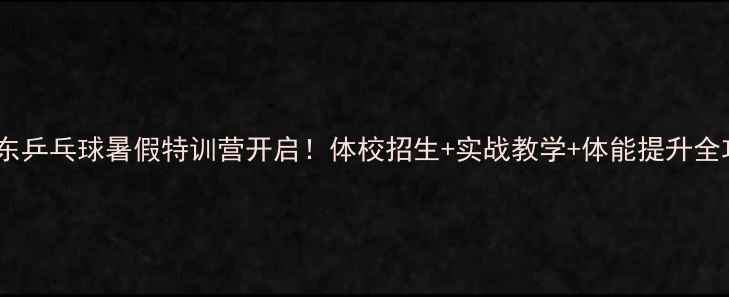 图片 🎾夏冰东乒乓球暑假特训营开启！体校招生+实战教学+体能提升全攻略🔥2