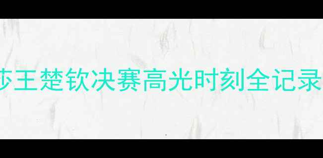 图片 🏆国乒包揽双冠！孙颖莎王楚钦决赛高光时刻全记录乒乓球世锦赛终极战报1