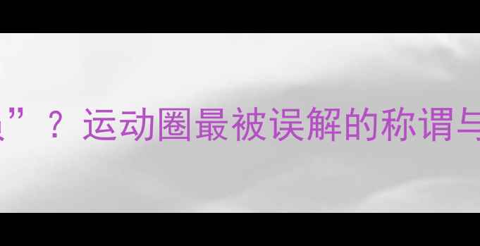 图片 🏆普通人也能自称“球员”？运动圈最被误解的称谓与职业球员的真实差距🏆2
