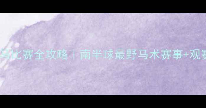 图片 🏇新西兰走马比赛全攻略｜南半球最野马术赛事+观赛必看指南2