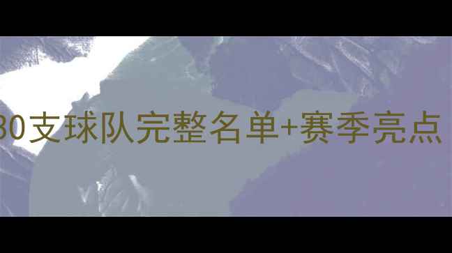 图片 🏈NFL全明星阵容大30支球队完整名单+赛季亮点！球迷必看攻略来啦