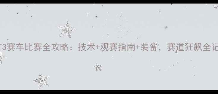 图片 🏎️GT3赛车比赛全攻略：技术+观赛指南+装备，赛道狂飙全记录！2