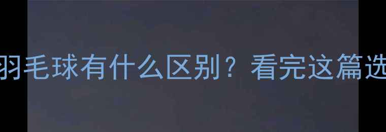 图片 🏸2号羽毛球和普通羽毛球有什么区别？看完这篇选购指南不踩坑！🏸2