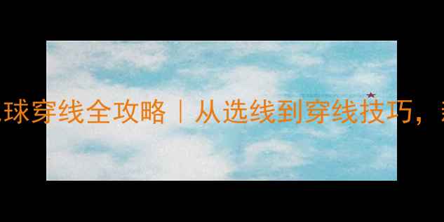 图片 🏸东胜羽毛球穿线全攻略｜从选线到穿线技巧，新手必看！