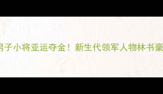 图片 🏸中国羽毛球男子小将亚运夺金！新生代领军人物林书豪领衔崛起全🔥1