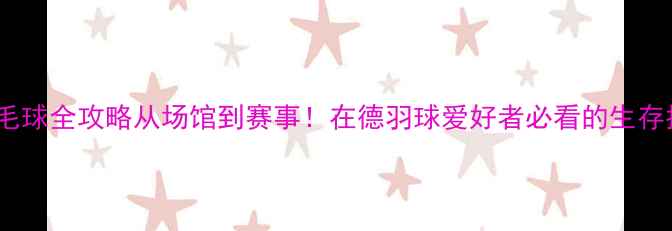 图片 🏸德国羽毛球全攻略从场馆到赛事！在德羽球爱好者必看的生存指南🇩🇪2