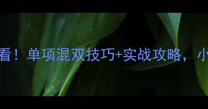 图片 🏸羽毛球混双入门必看！单项混双技巧+实战攻略，小白也能逆袭成高手！