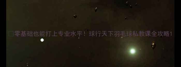 图片 🏸零基础也能打上专业水平！球行天下羽毛球私教课全攻略1