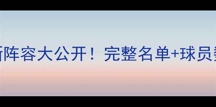 图片 💥夏洛特黄蜂最新阵容大公开！完整名单+球员数据速存，速看！