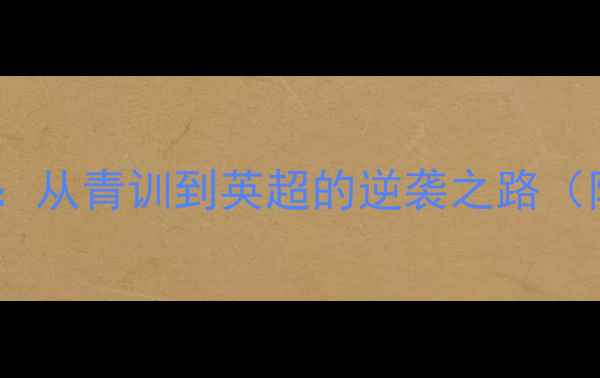 图片 🔥Blair球员职业发展全：从青训到英超的逆袭之路（附训练技巧+成长故事）1