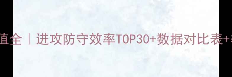 图片 🔥NBA球员能力值全｜进攻防守效率TOP30+数据对比表+季后赛表现预测