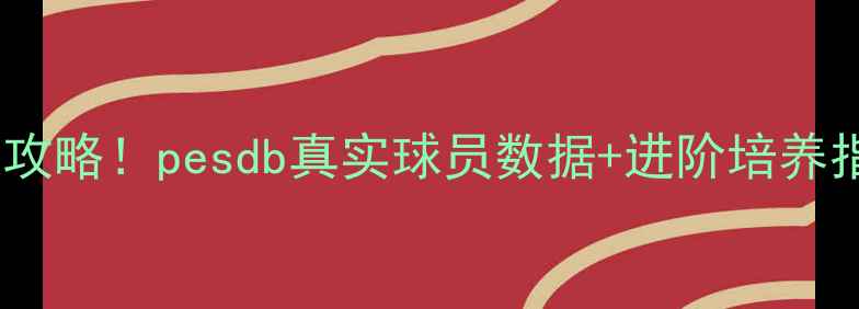 图片 🔥PES球员等级保姆级攻略！pesdb真实球员数据+进阶培养指南（附Excel模板）1