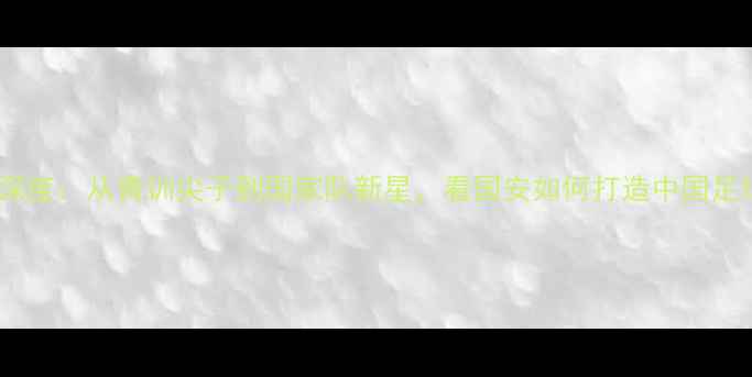 图片 🔥国青队国安球员深度：从青训尖子到国家队新星，看国安如何打造中国足球未来中流砥柱🔥2