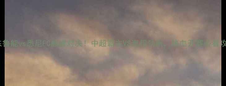 图片 🔥山东鲁能vs悉尼FC巅峰对决！中超霸主VS澳超劲旅，热血开赛必看攻略🔥1