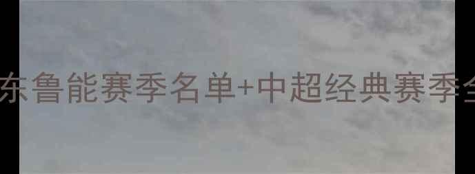 图片 🔥山东鲁能赛季名单+中超经典赛季全🔥2