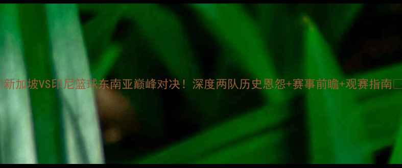 图片 🔥新加坡VS印尼篮球东南亚巅峰对决！深度两队历史恩怨+赛事前瞻+观赛指南🏀2