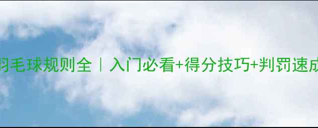图片 🔥最新羽毛球规则全｜入门必看+得分技巧+判罚速成指南💥