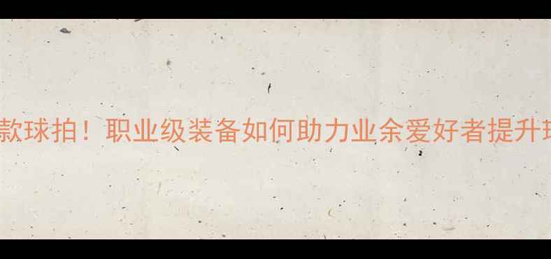 图片 🔥林丹同款球拍！职业级装备如何助力业余爱好者提升球技？🏸2