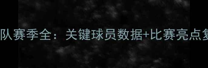 图片 🔥湖人队赛季全：关键球员数据+比赛亮点复盘📊1