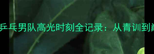 图片 🔥热血全运！四川乒乓男队高光时刻全记录：从青训到巅峰的逆袭之路🔥1