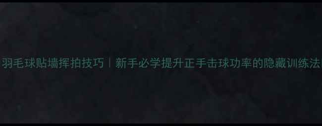 图片 🔥羽毛球贴墙挥拍技巧｜新手必学提升正手击球功率的隐藏训练法💥